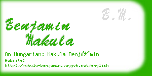 benjamin makula business card